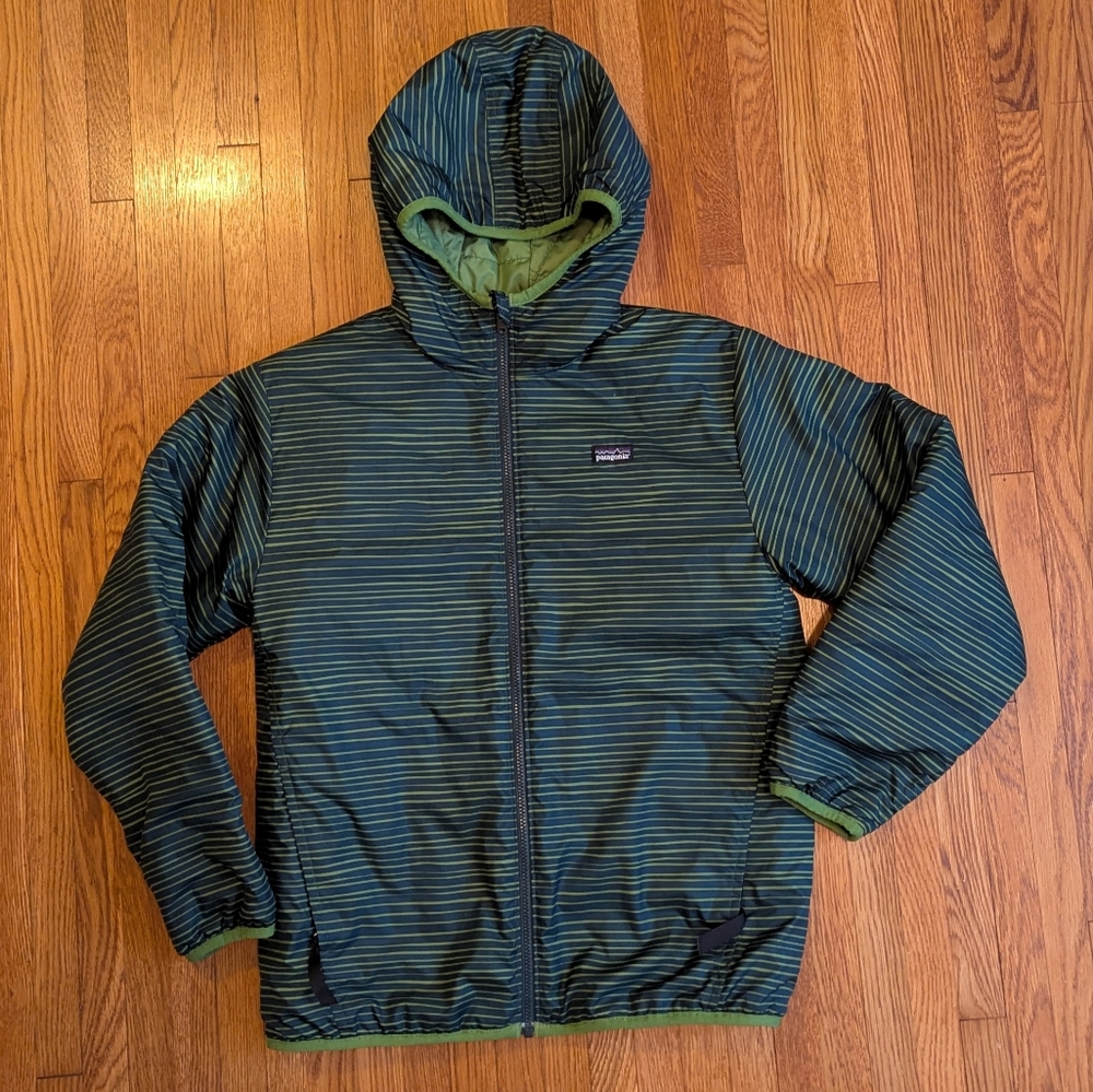 Patagonia Kids Reversible Green Puffer Jacket - Picture 3 of 6